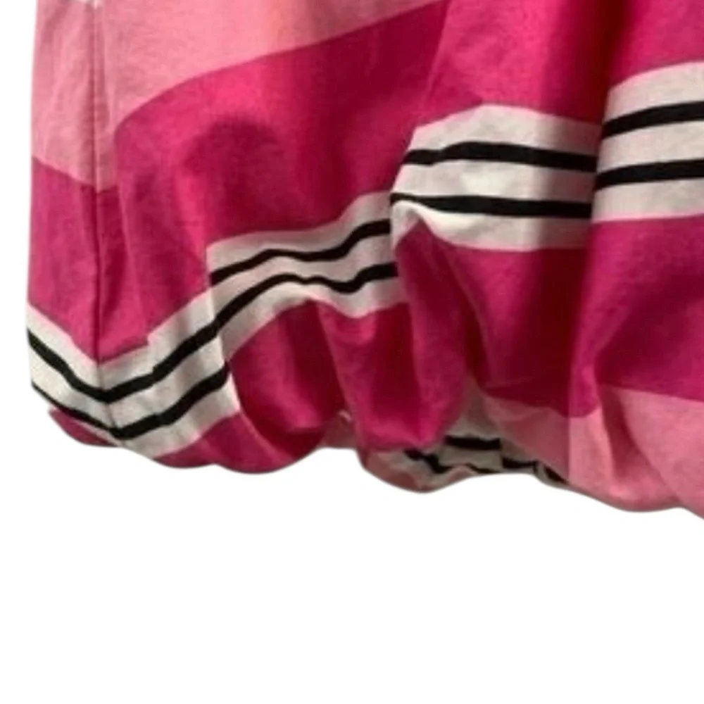 The Children's Place Girls 10 Sleeveless‎ Pink White Striped Bubble Hem Belt - Picture 4 of 8